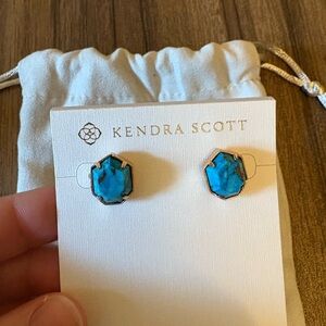 Kendra Scott Turquoise Hexagon Earrings